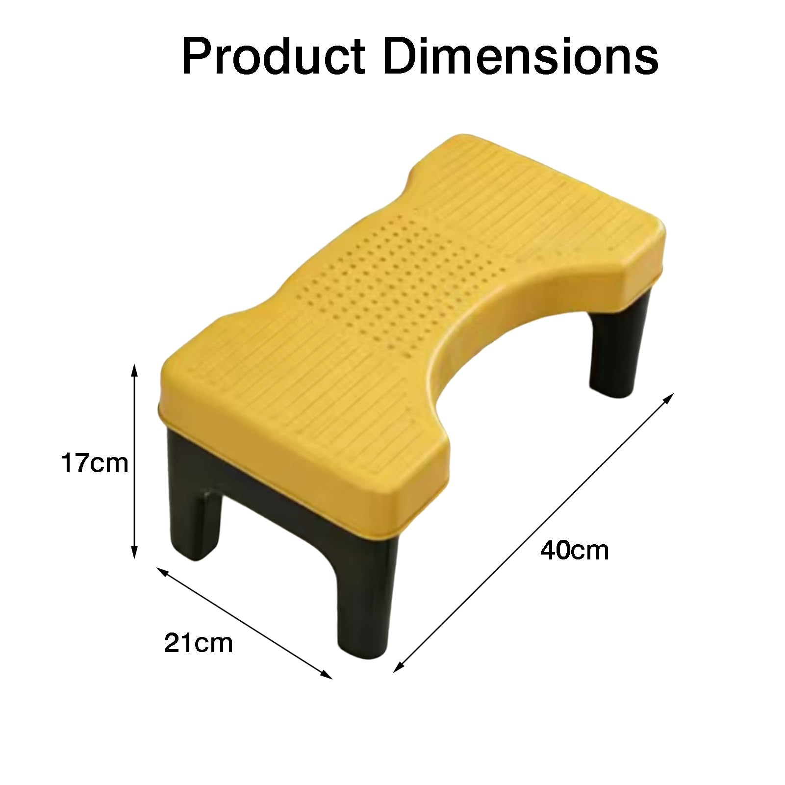 Fußstütze For Unter Dem Schreibtisch Bei Der Arbeit, Leichter Toiletten-Fußhocker, Maximale Belastung 120 Kg, Verhindert Das Überkreuzen Beine Und Verbessert Die Körperhaltung(Yellow)