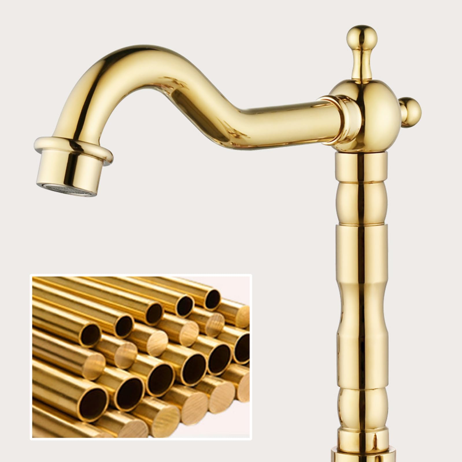 Grifos para Lavabos de Baño Vintage de 3 Orificios Frío y Caliente
