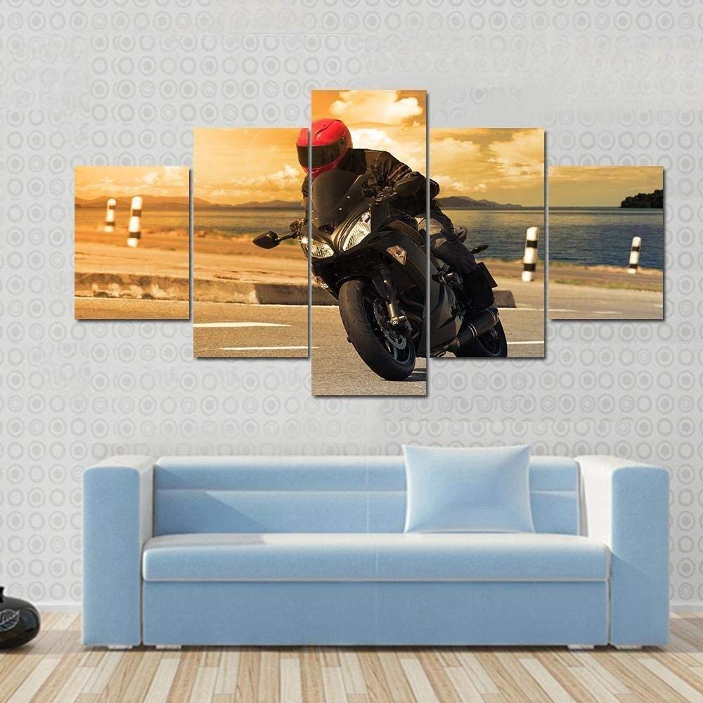 Cuadro sobre lienzo de yate tríptico en 3 piezas decoración de pared moderna de 150x70cm
