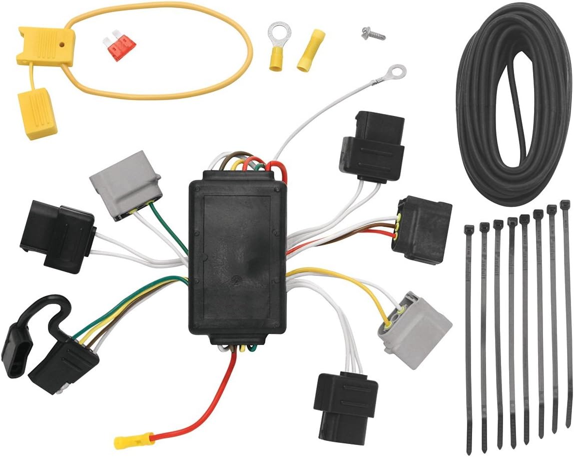 Tekonsha T-One® T-Connector Harness, 4-Way Flat, Compatible with Select Ford Escape : Mazda Tribute Black