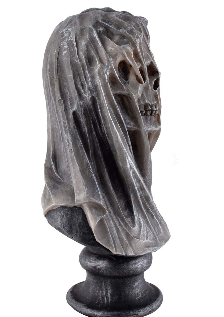 Vogler 766-7657 Totenkopfbüste Dark Veil Calavera Busto 25 CM Cráneo Calavera Gótico