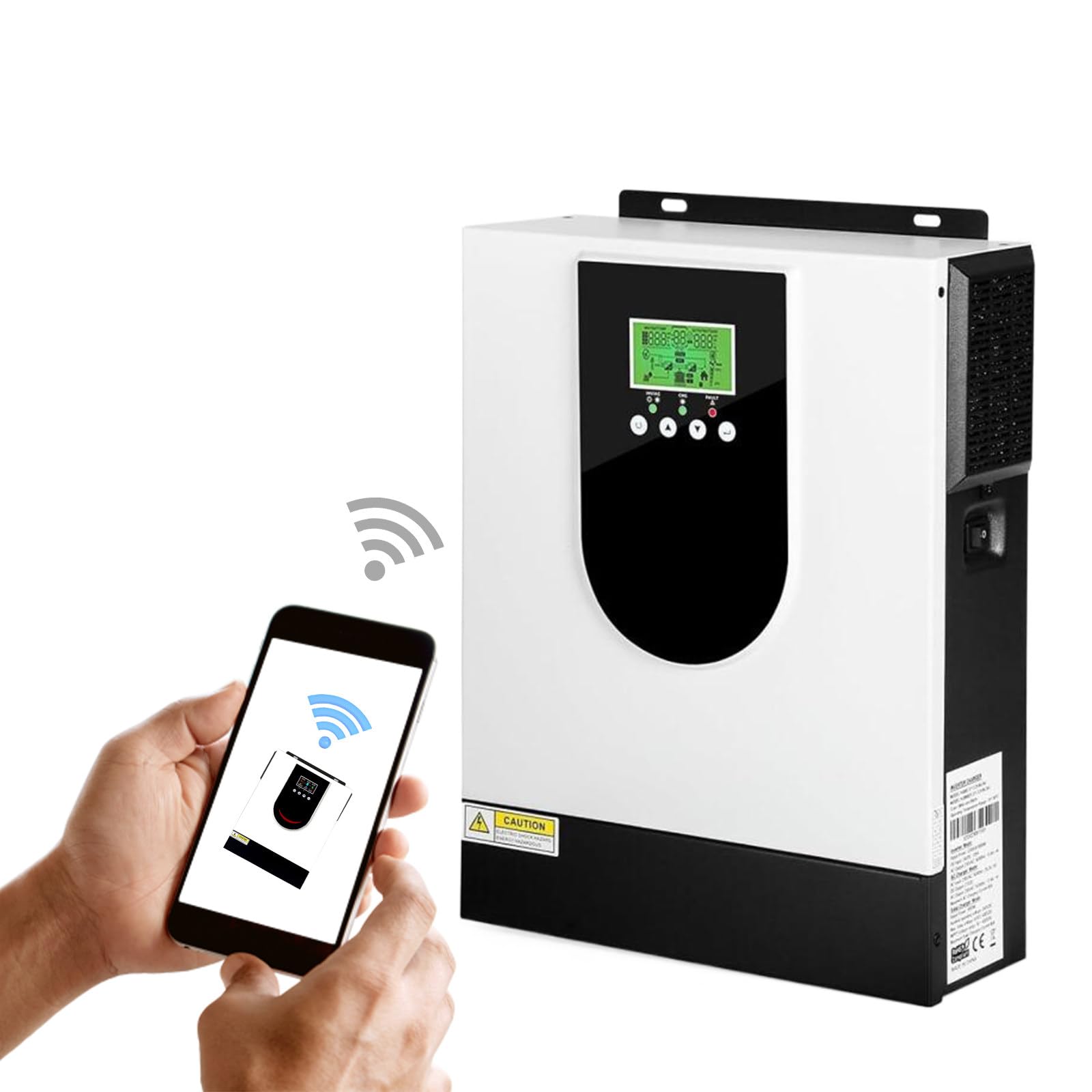 Onduleur hybride solaire 3000 W DC24 V à AC230 V Onduleur à onde sinusoïdale pure hors réseau Contrôleur solaire MPPT 80 A intégré, prise en charge de la charge d'énergie utilitaire/générateur/solai