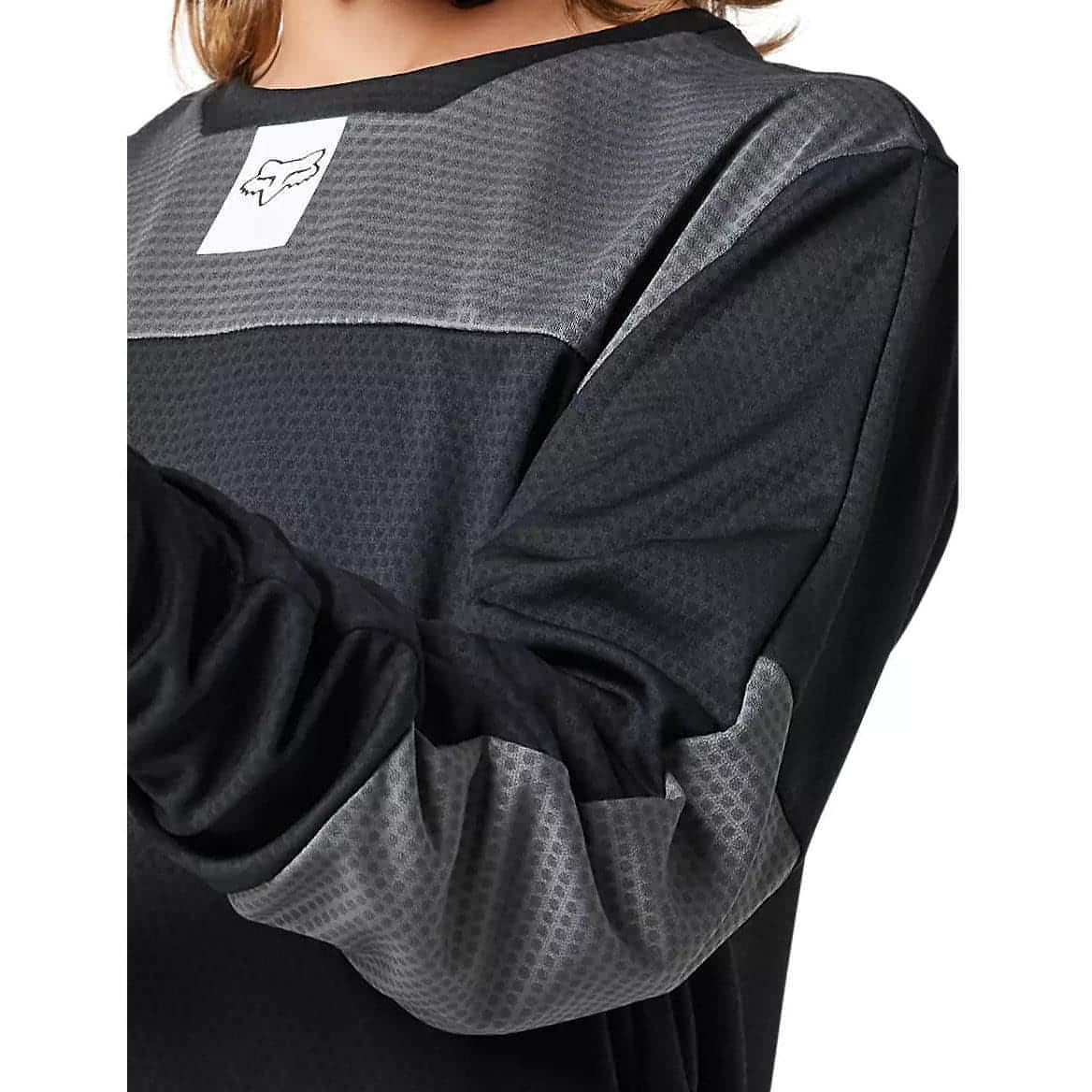 Fox Racing CAMISETA TÉCNICA JUVENIL DE MANGA LARGA DEFEND, Negro, YM