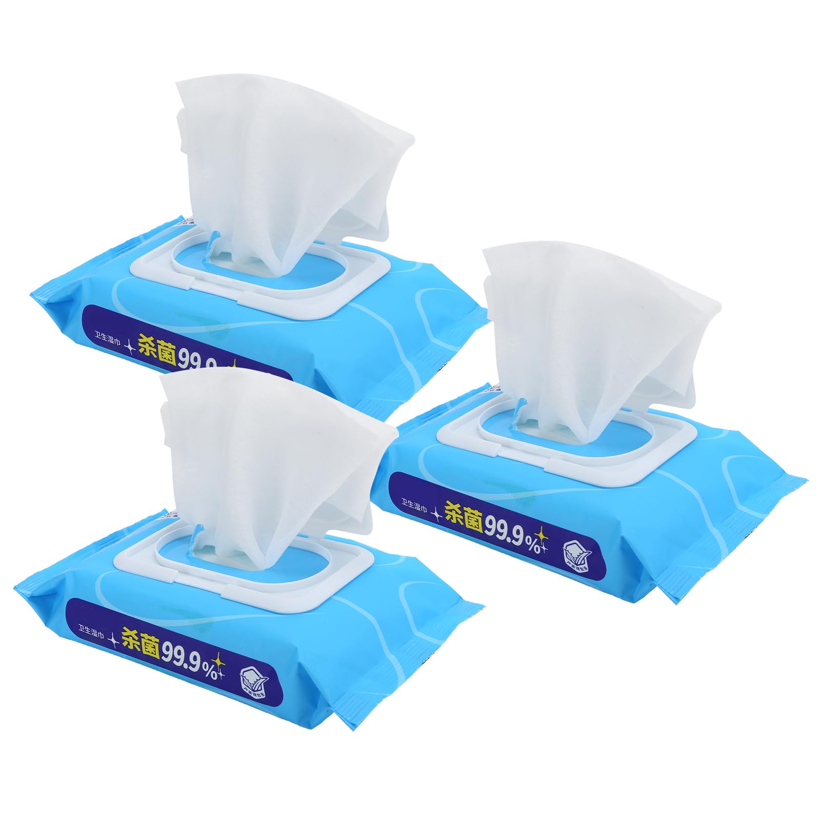 Salviette umidificate 3 sacchetti Salviette detergenti delicate Delicate sulla pelle Nessuna irritazione per le Pelle del viso Adulti Studenti Tasso di pulizia non tessuto del
