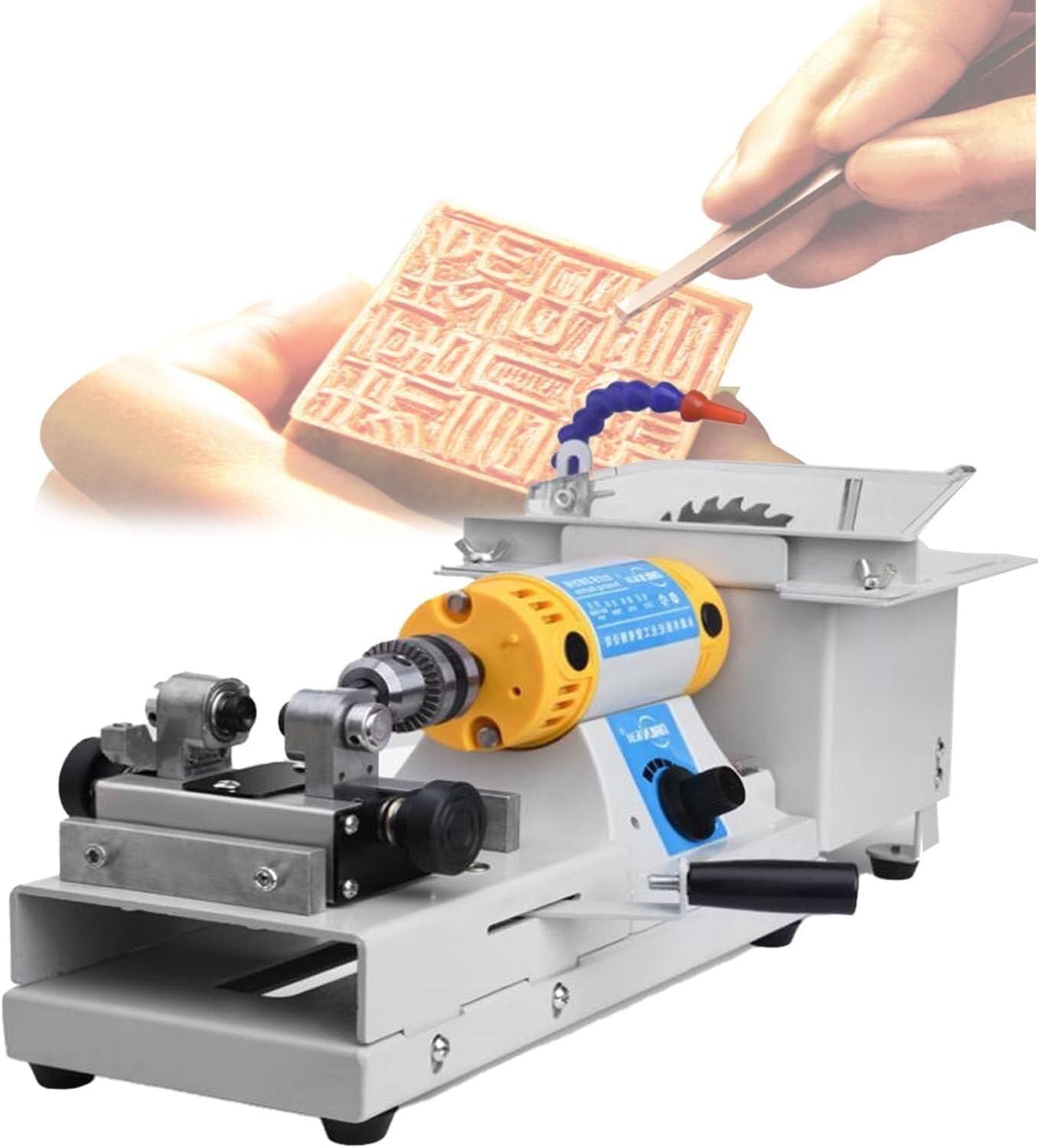 750 W Lapidary Polisher Rock Polisher,Lapidary Equipment DIY Jewelry Lapidary Saw for Cutting,Mini Table Saws Grinder with Flexible Shaft for Polishing Grinding Carving Cutting