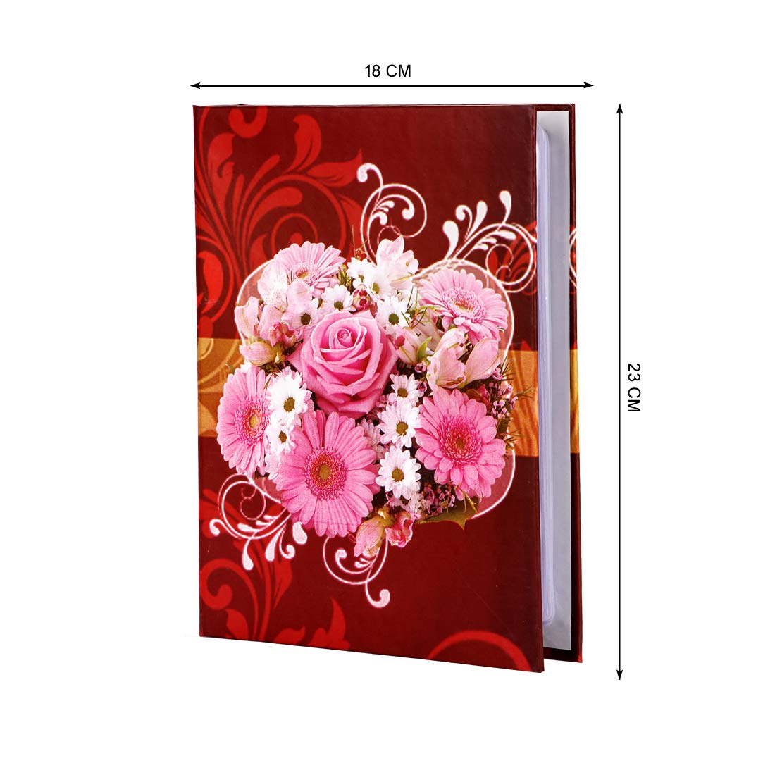 Sehaz Artworks Photo Album Book | Album For photos Collection | Baby Photo Album 4x6 Holds 104 Photos - Pink Roses 1