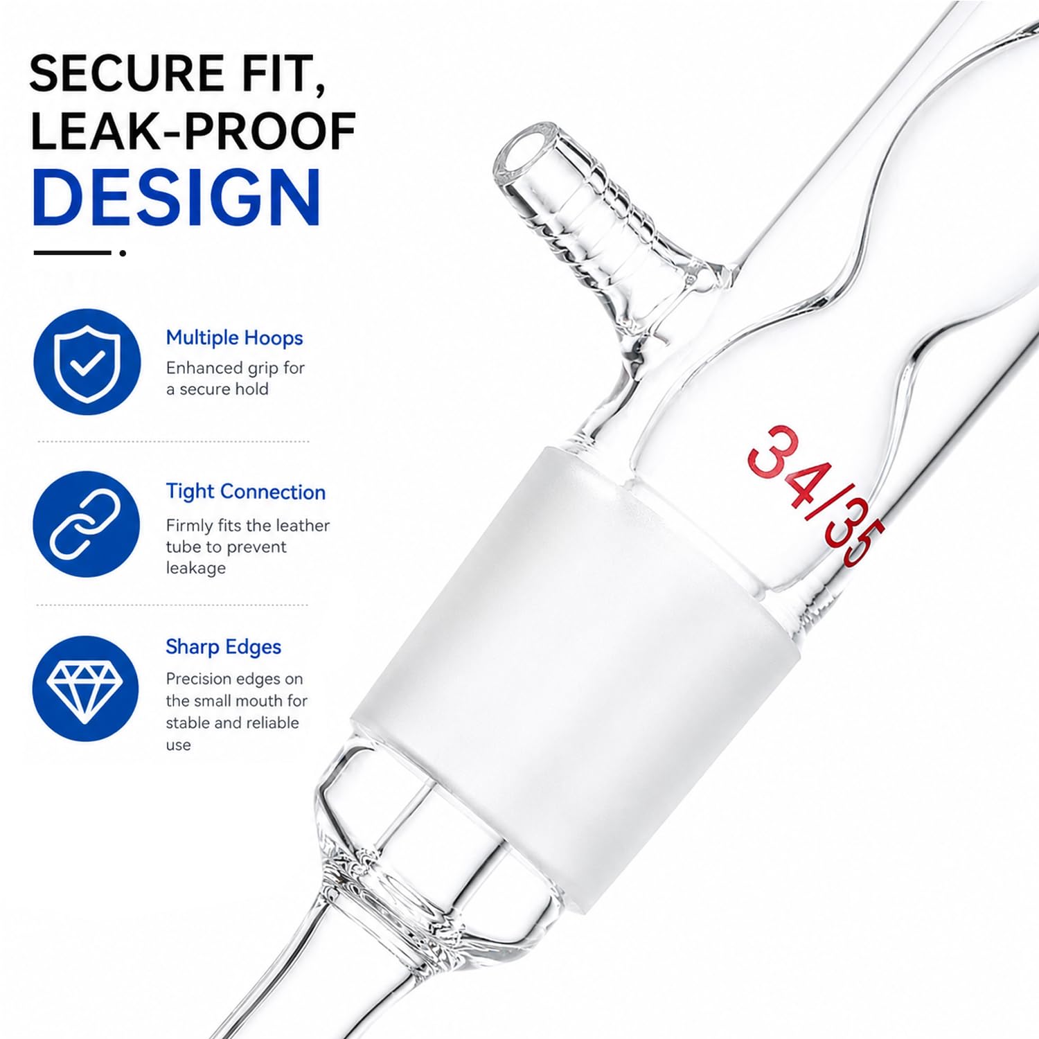 Borosilikat Glas Soxhlet Typ Extraktionsgerät Laborglas Kit Soxhlet Extraktor mit Kondensator und Flachbodenkolbe für Labor-Skala Reflux (60ml)