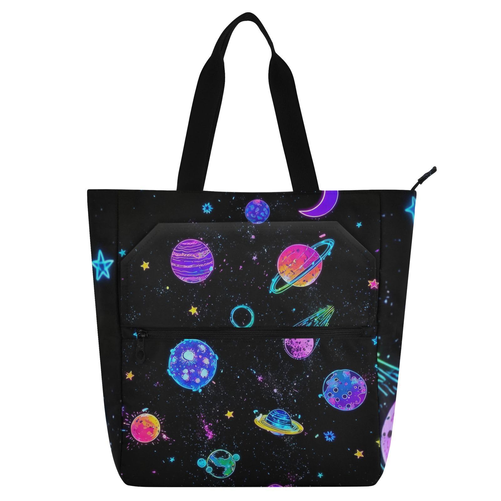 Bolsa de libros fluorescente y ligera con cremallera para la escuela 8
