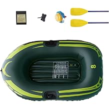 Children Inflatable Boat, Portable PVC Swimming Lake Float Canoe