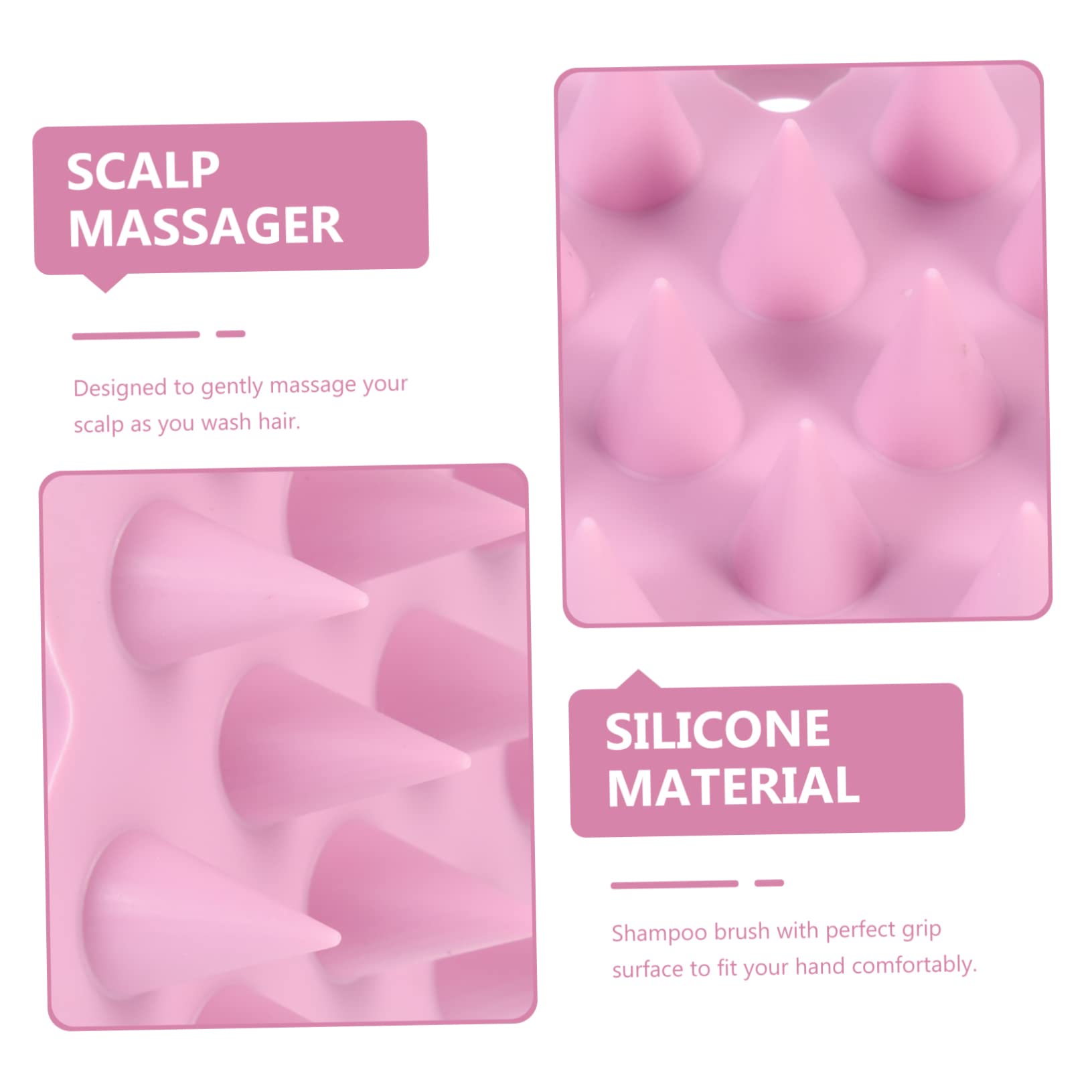 3 Piezas cepillo de masaje de champú cepillo de champú masajeador de cuero cabelludo de para masaje del cuero cabelludo scalphero massage masajeador o Beavorty