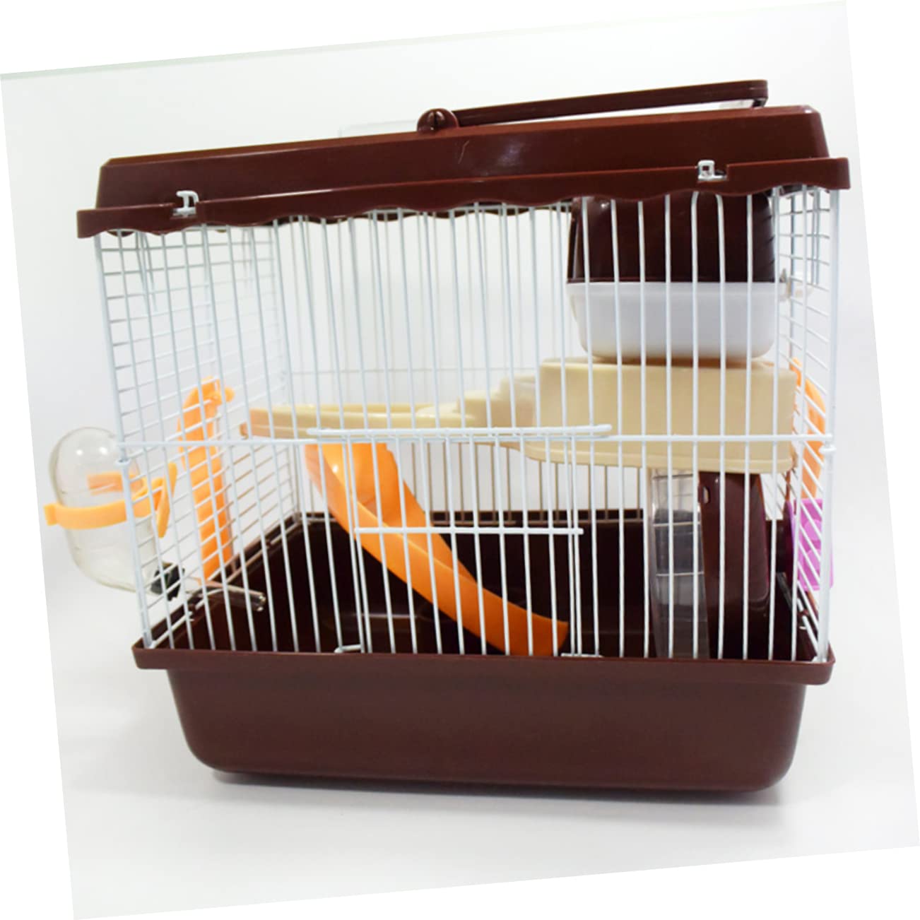 POPETPOP Cage pour Hamster avec Roue Et Réservoir Eau Maison pour Animaux De Compagnie Cage Transparente pour Petits Animaux