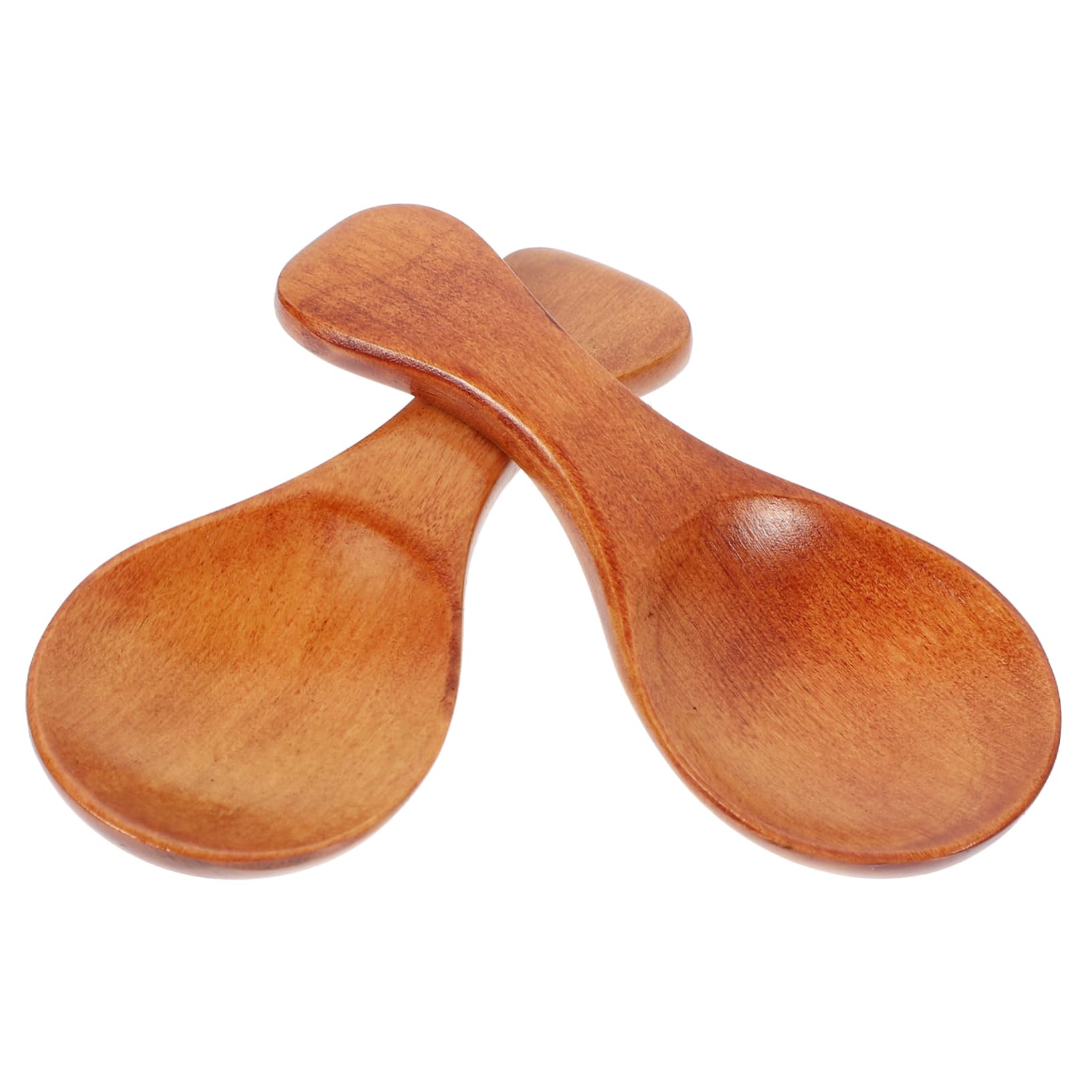 PRETYZOOM 2pcs Wooden Tea Spoons Handle Kitchen Scoops for Loose Tea and Spices Natural Wood Comfortable for Food Use for Home