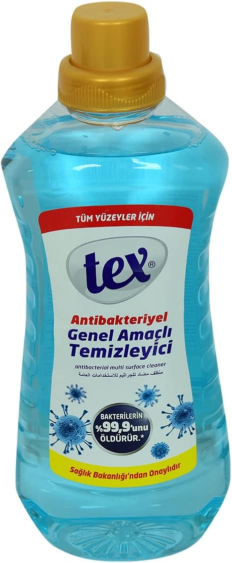 Tex Antibakteriyel Genel Amaçlı Temizleyici Tüm Yüzeyler İçin Mavi 1.5 Lt
