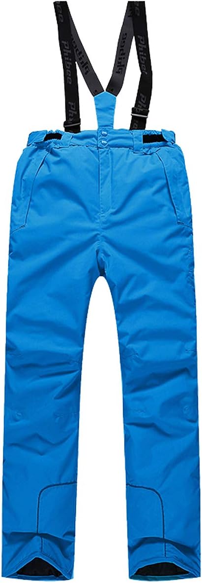 PHIBEE Boys' Waterproof Breathable Polyester Snowboard Ski Pants 6X Blue1