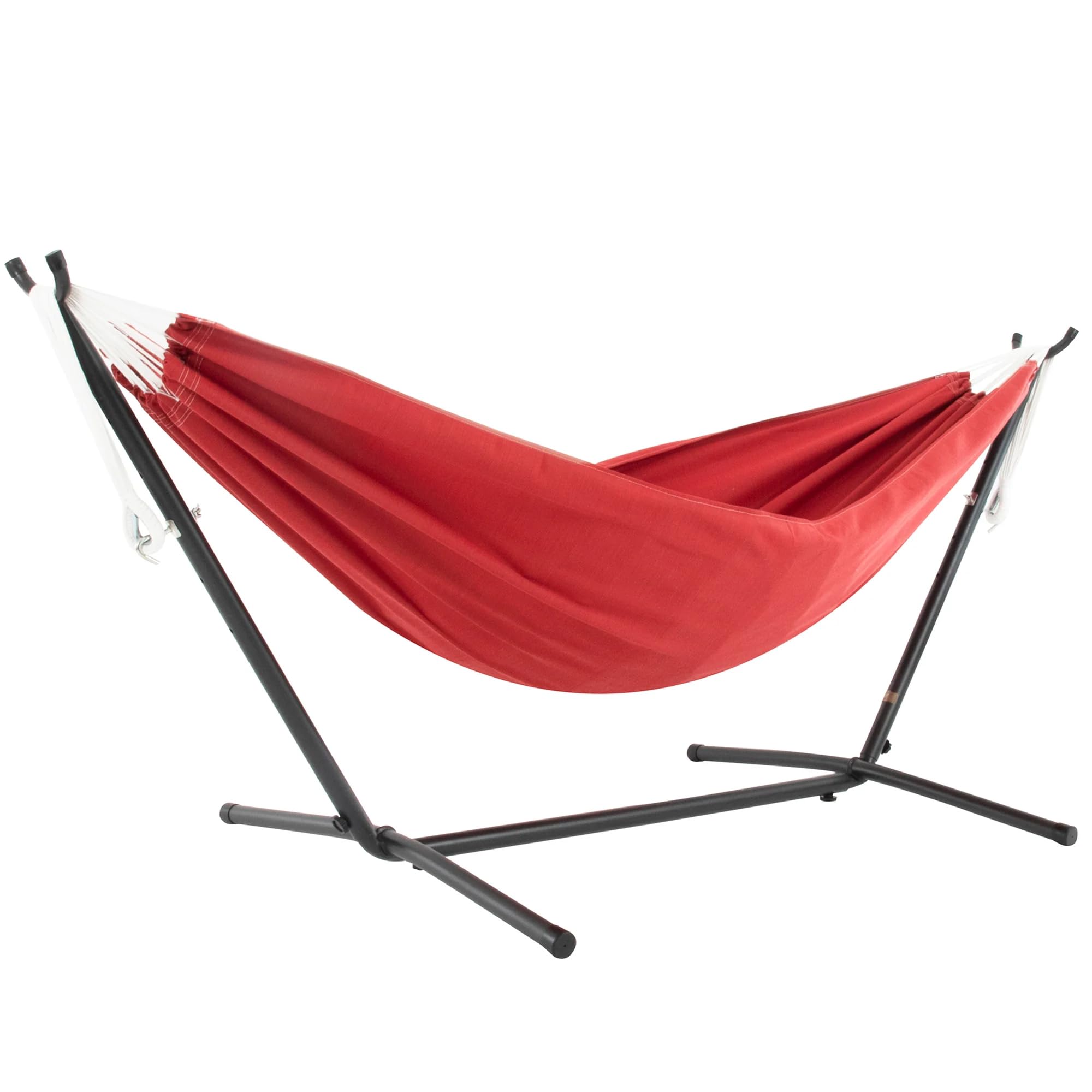 Vivere Double Sunbrella Hammock Crimson