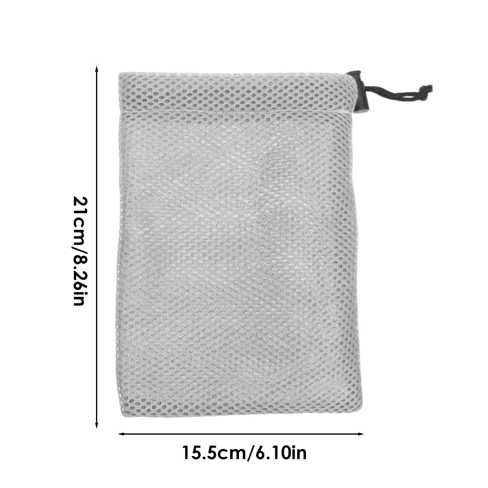 Sac De Plage Maille SEMINISMAR - 25x40cm - Cordon De Serrage - Noir - Pour Sport, Piscine, Camping