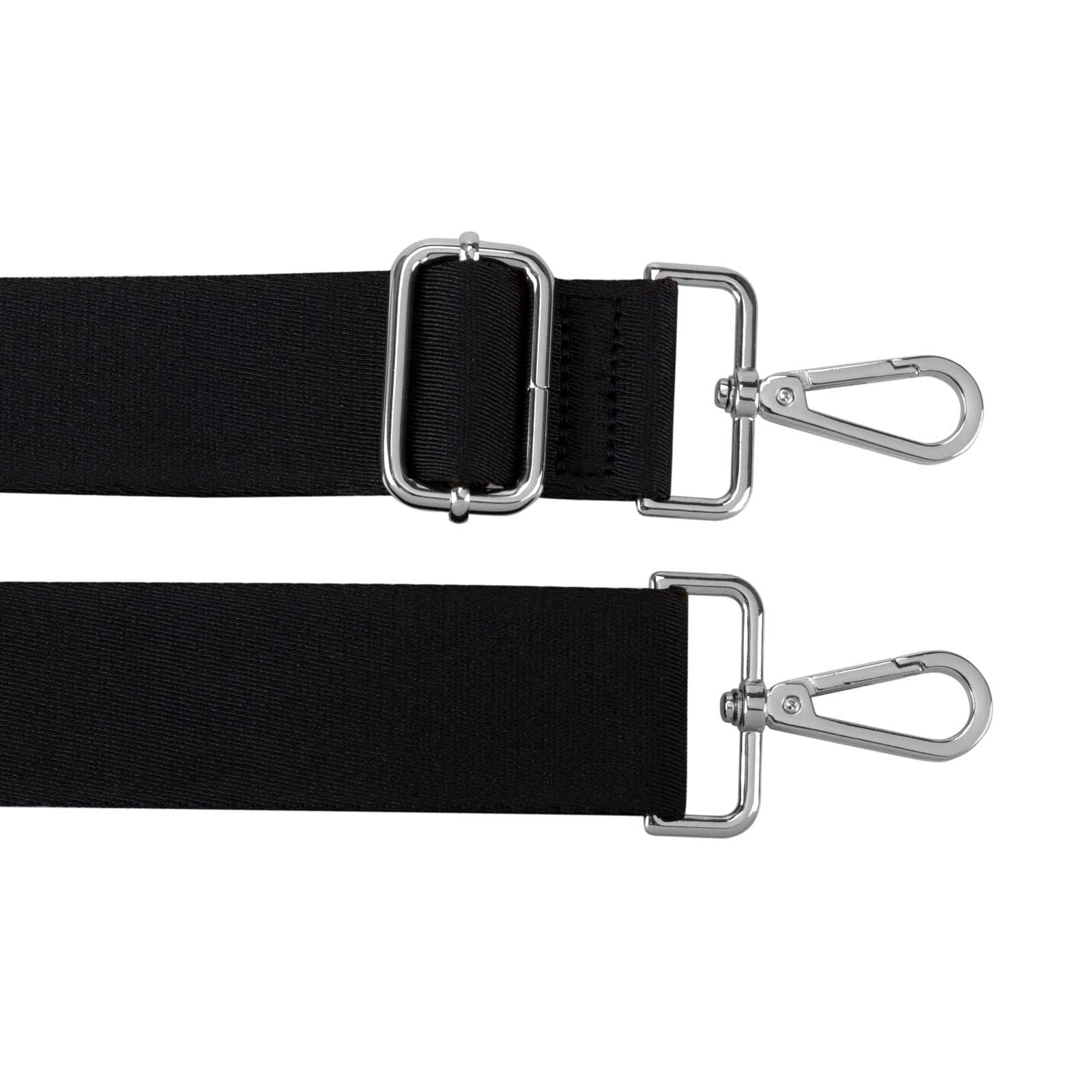 Allzedream Thick Purse Strap Wide Adjustable Replacement Crossbody Bag Handbag, Black-silvery Hardware, Wide:1.5 inch - Image 4