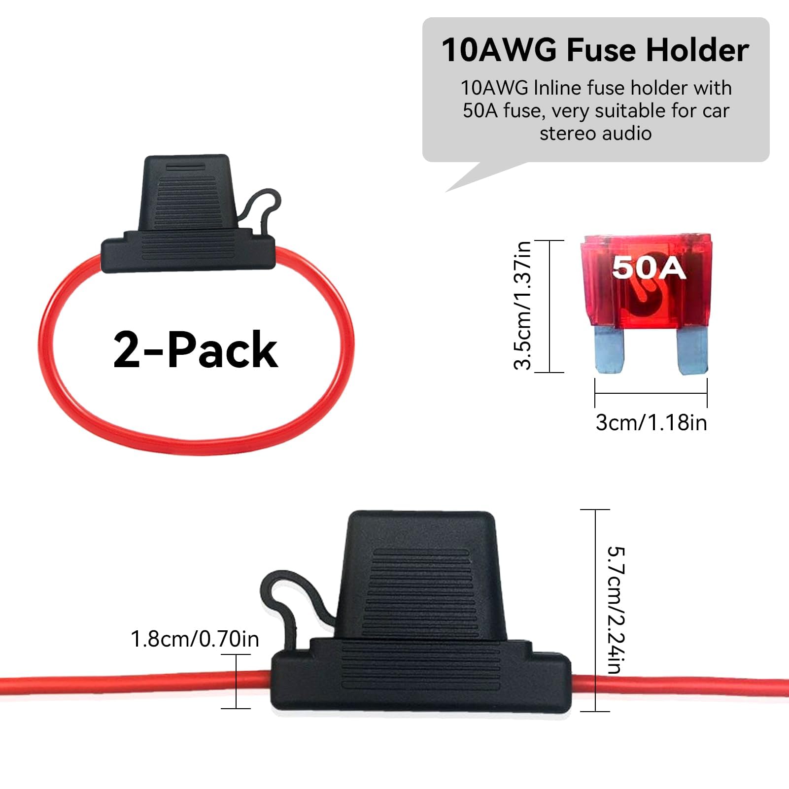 2Pcs Inline Fuse Holder - Image 2