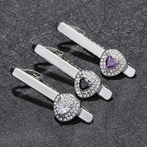 Clips para corbatas de hombre Beavorty con gemas para solucionar corbatas sueltas 2