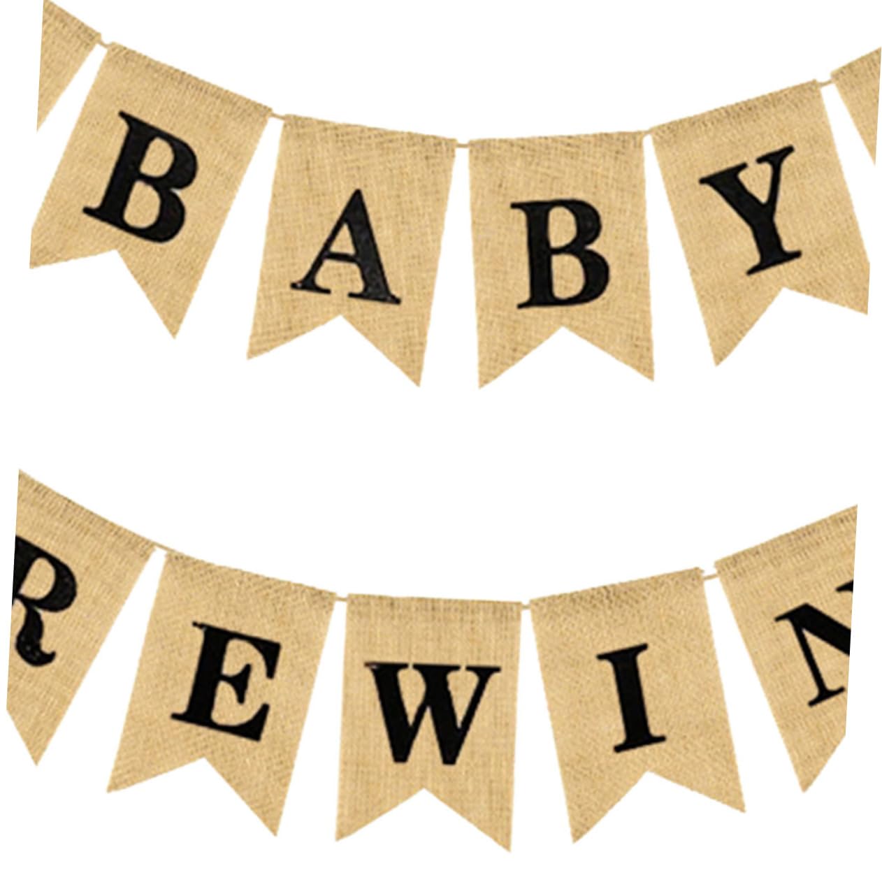 ifundom 3st Geburtstag Sackleinen-banner Flaggenbanner Diy Sackleinen-banner Hochstuhl-banner Zum Ersten Geburtstag Banner-flaggen- Buchstabe Ein Ornament Latte-kunst Baby Der Is