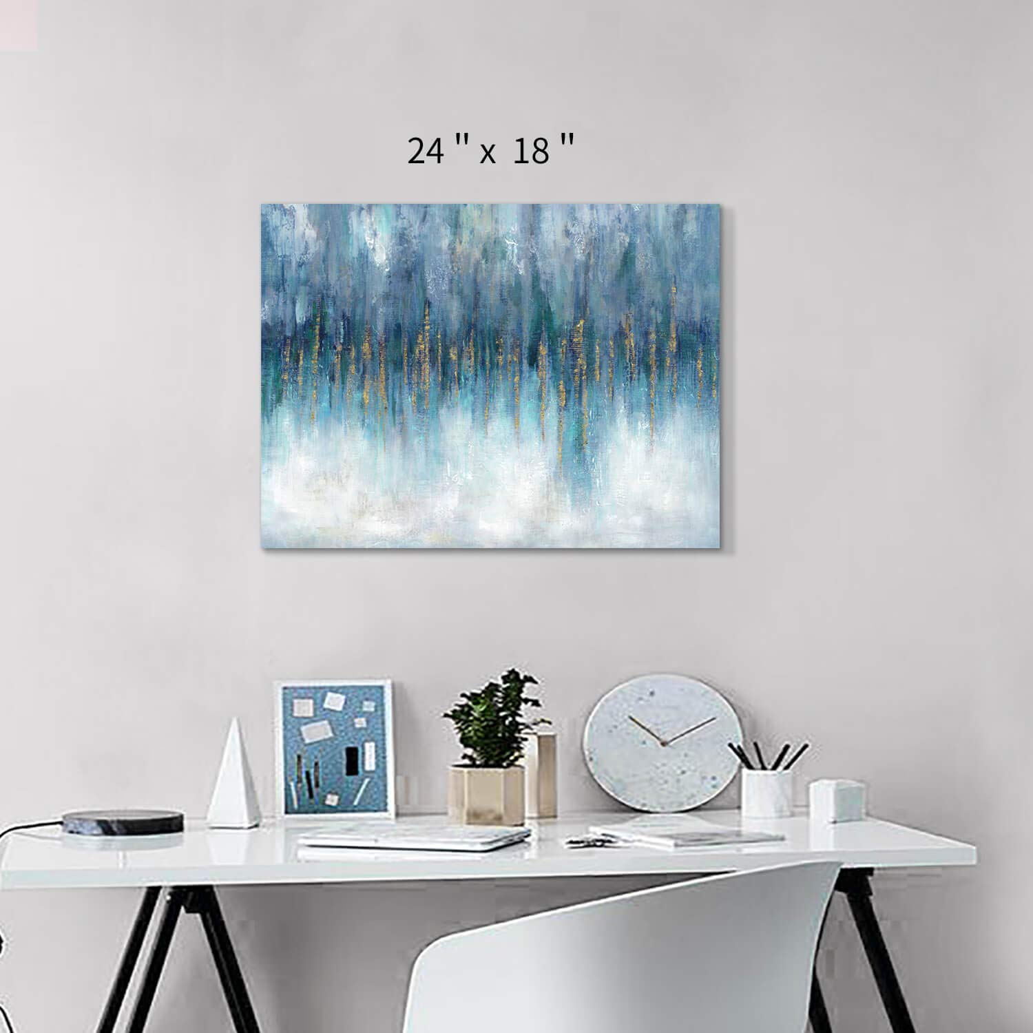 Amazon.co.jp: キャンバス抽象壁絵画アートワーク:アクアモダン