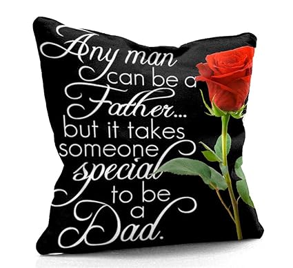 DreamVio Mirco Fabric Filled Cushion for World's Best Dad,Pyare Papa,Gifts for Daddy,Grandpa on Birthday's & Father's Day Color : Black Size : 12 x 12 inch Design 68