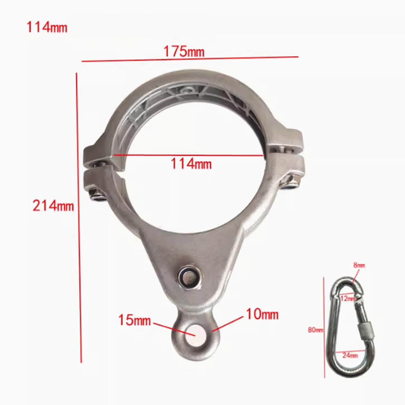 VGGBNG Hammock Hooks?Swing Hooks Heavy Duty? Swing Hook Alloy Round Tube Swing Hangers Swingable Swivel Hook Hanging Accessory Swing Buckle for Patio Playground(114 mm)
