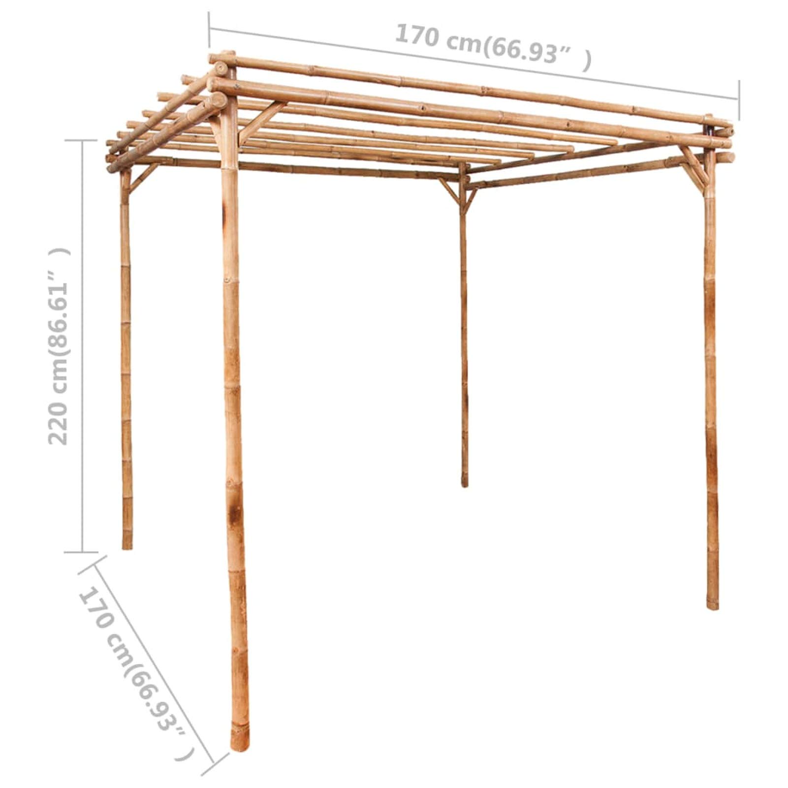 GuyAna Pergola Bambus 170170220 cm TerrassenBerdachung Pergola Bausatz  Anbau Pavillon Terrassen-Pergola: Amazon.de: Garten
