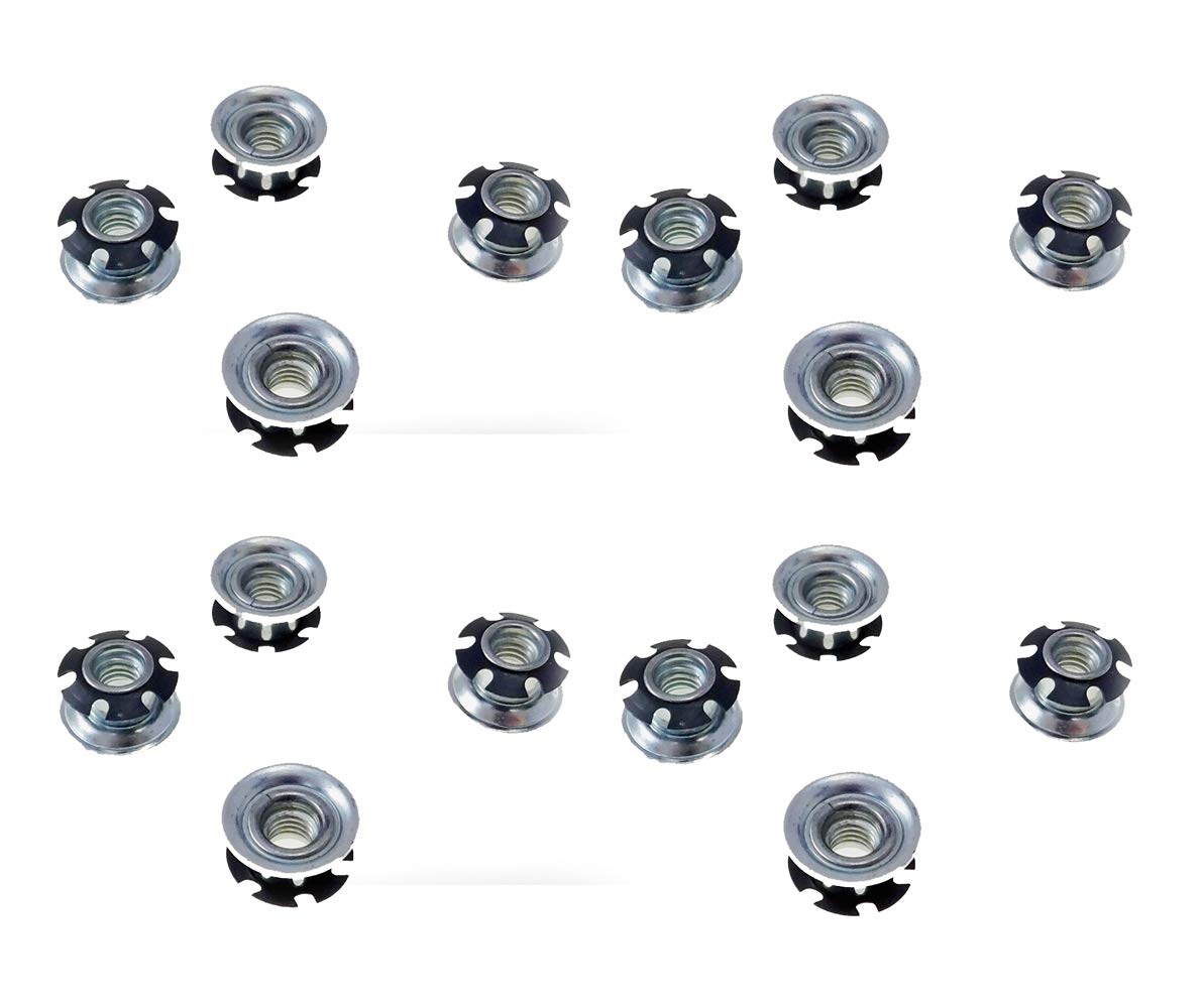 16 Pack Threaded Star Type 1"(OD) Round Tubing Insert 3/8-16 Threads S72-326