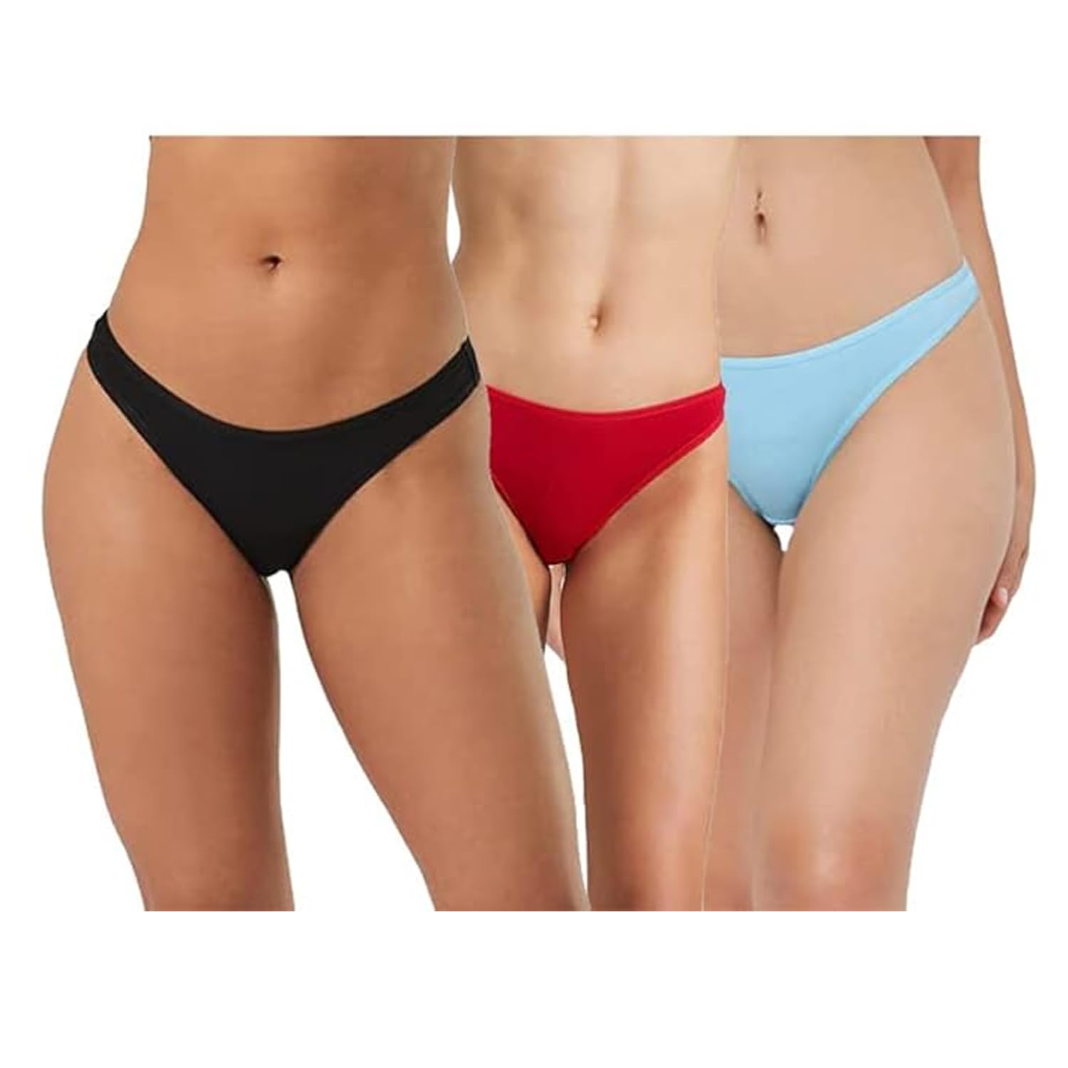 Dolce Viva Women’s Cotton Lycra Stretchable Hipster Panty – Mid-Rise, Soft & Breathable Briefs | Pack of 3 (Multicolor)