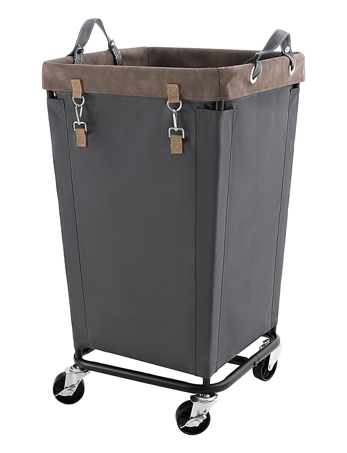 StorageWorks 160L Laundry Basket with Wheels, Large Rolling Hampers for Clothing Organizer, Dirty Clothes Basket for Hotel, Home, Closet, Dorm, Grey