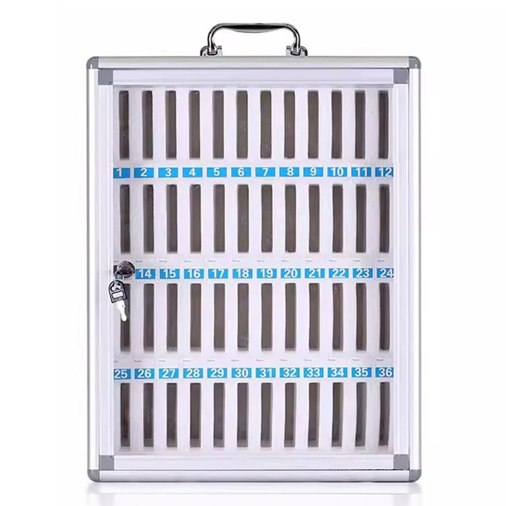Armadietto da parete per telefoni cellulari a 48 slot con maniglia e codice, archiviazione sicura per scuole, fabbriche, aziende, armadietto di archiviazione per telefoni cellulari per la sicurezza e