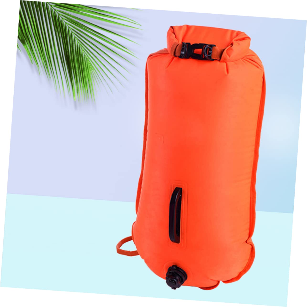 Yardwe Schwimmboje für Offenes Wasser mit Großer Trockentasche Orange Nylon