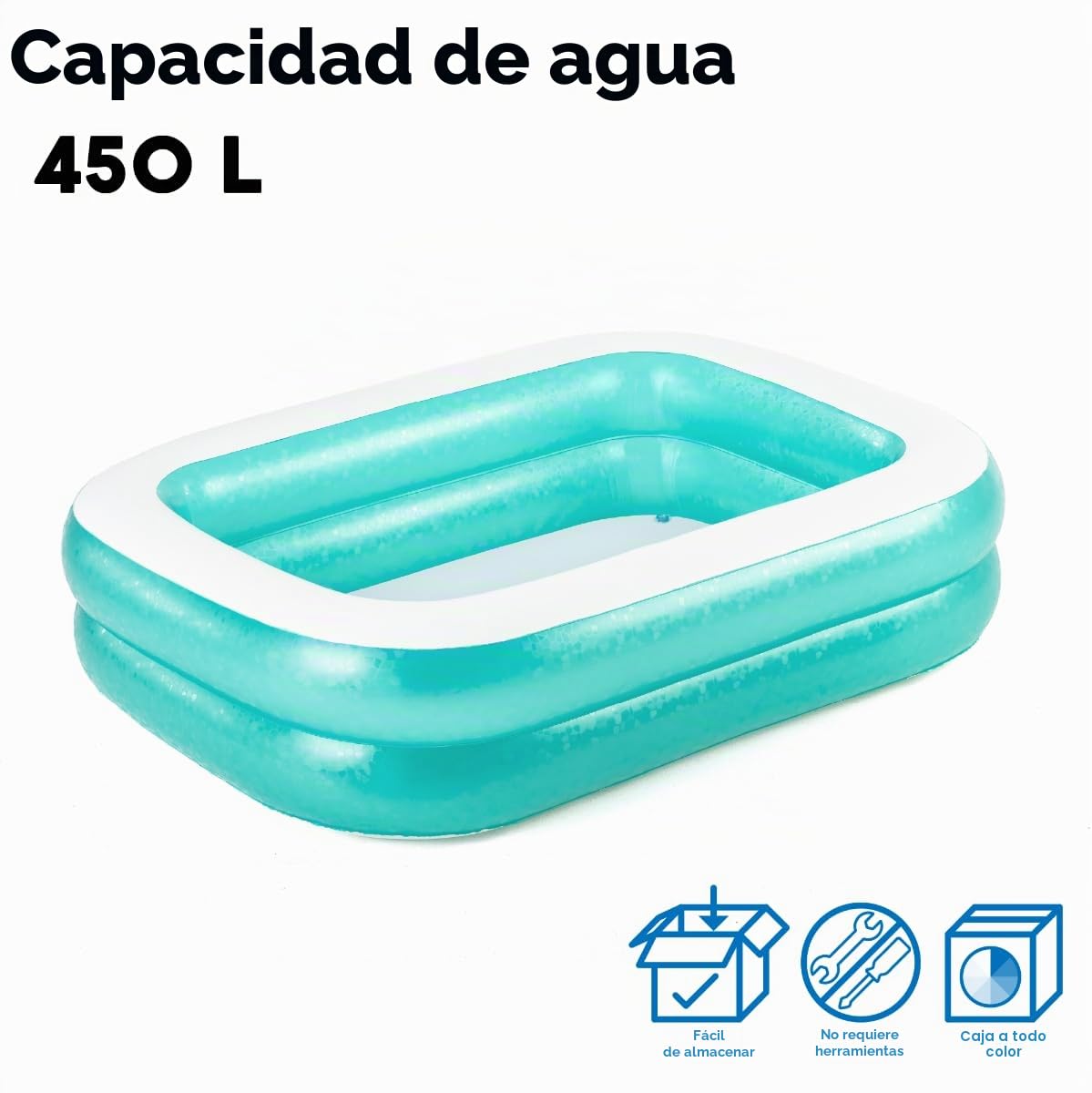 Bestway 54150 Family - Piscina Hinchable para niños, 200 x 146 x 48 cm, Color Azul
