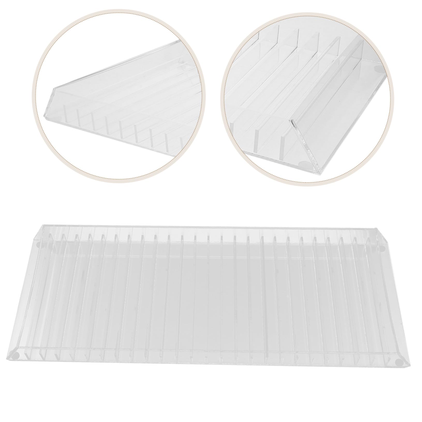 VILLCASE Supporto in Acrilico per Dischi di Gioco, Espositore da Tavolo | Ampia Capienza e Identificazione Rapida, per CD Dvd e Custodie, Finitura Moderna per Ambienti Domestici