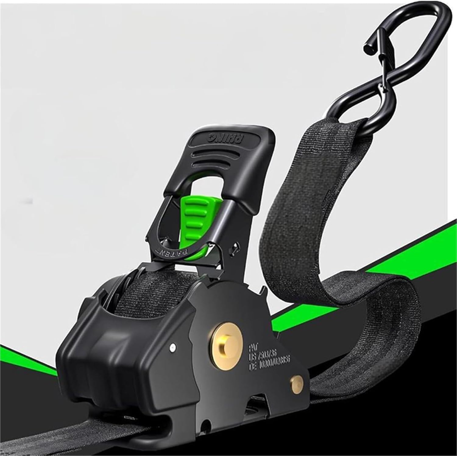 Retractable Ratchet Tie Down Straps, 4-Pack, Heavy Duty 1200lb Capacity, 1 Inch X 10 Feet,Auto Self Retracting Tie Down Straps for Truck, Cargo Trailer, Motorcycle, ATV, UTV