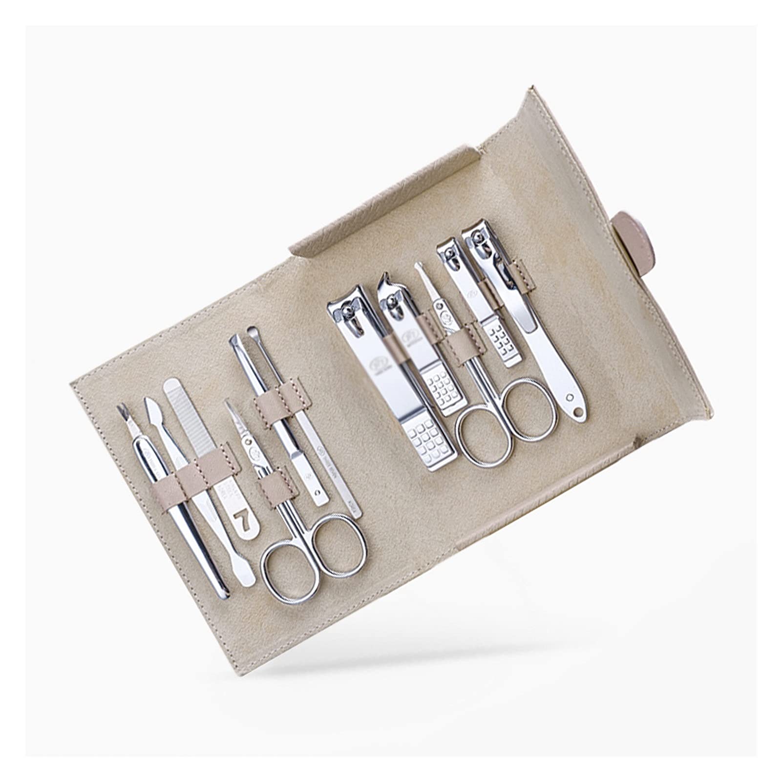 Nagelknipser Set Nagel-Clippers, Pediküre-Kit 11 in 1 Edelstahl-Nagel-Kit mit Pinzetten und Scheren, professioneller Maniküre-Set, Pflegekit mit Nagelschneider für Fußnägel und Fingernägel