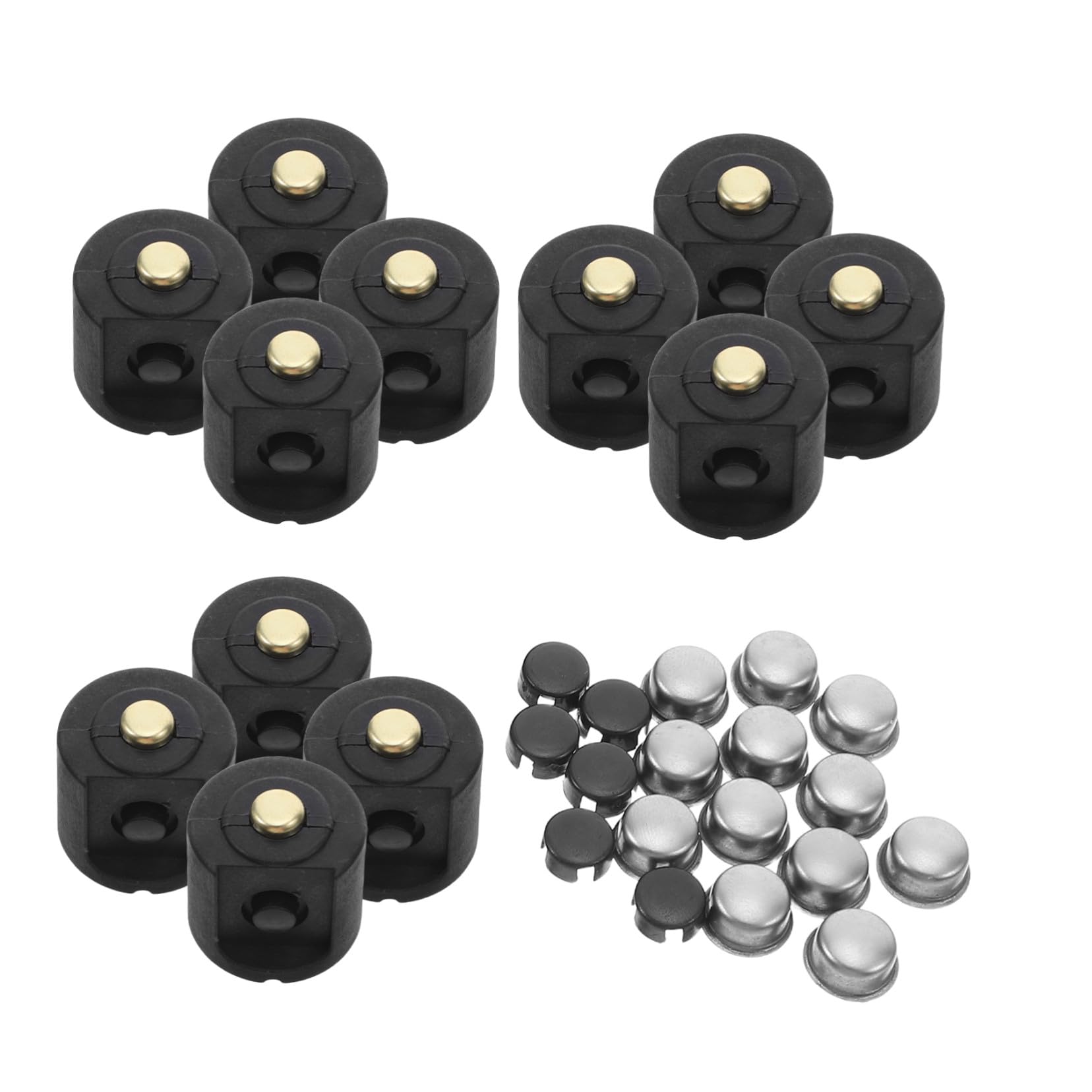 Tapa del interruptor linterna para reparar botones dañados juego Amosfun de cubiertas plateadas 8