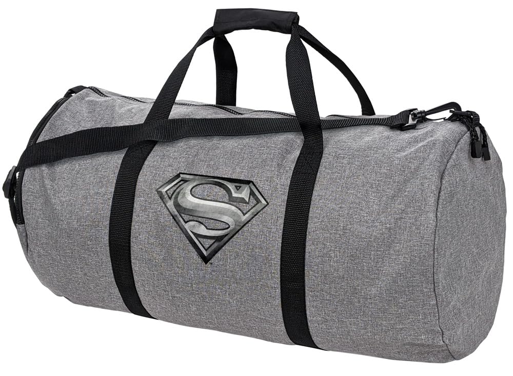 Superman Steel Logo Lightweight Duffel Bag for Sports and Gym Packable for Travel