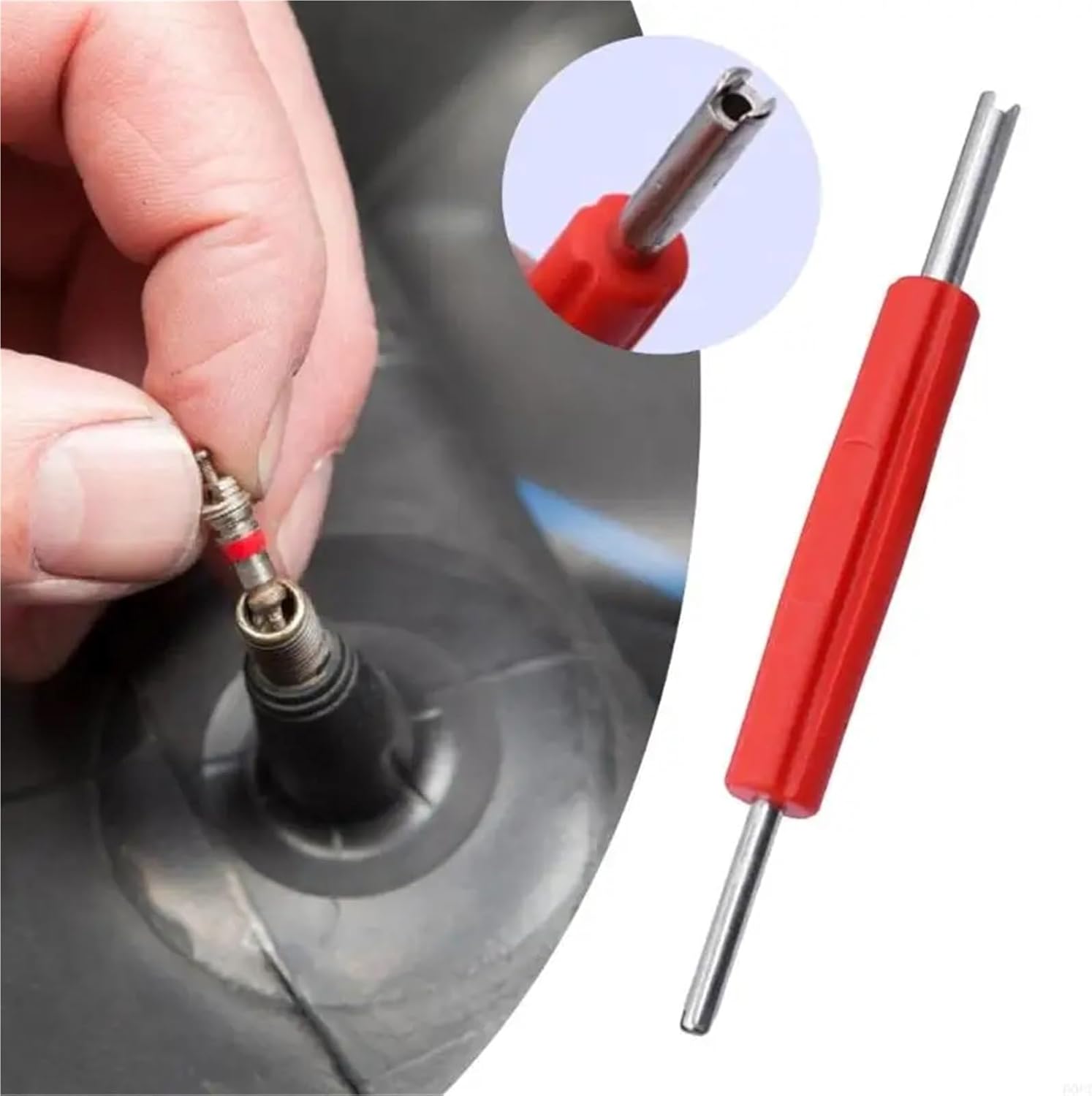 Valve Core Removal Tool 10pcs 2 in 1 Tire and Air Conditioner Nozzle Wrench Double Sided Ergonomic Key for Quick Repairs