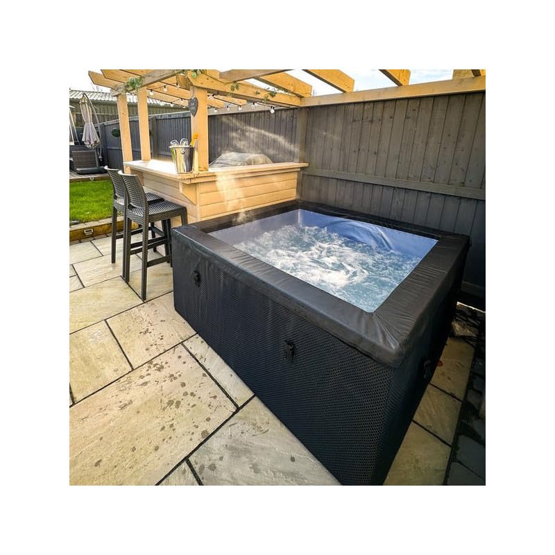 Spa Semi-Rigide Netspa Idaho - 6 Places Coloris Charcoal Noir 70/90 Airjets massants