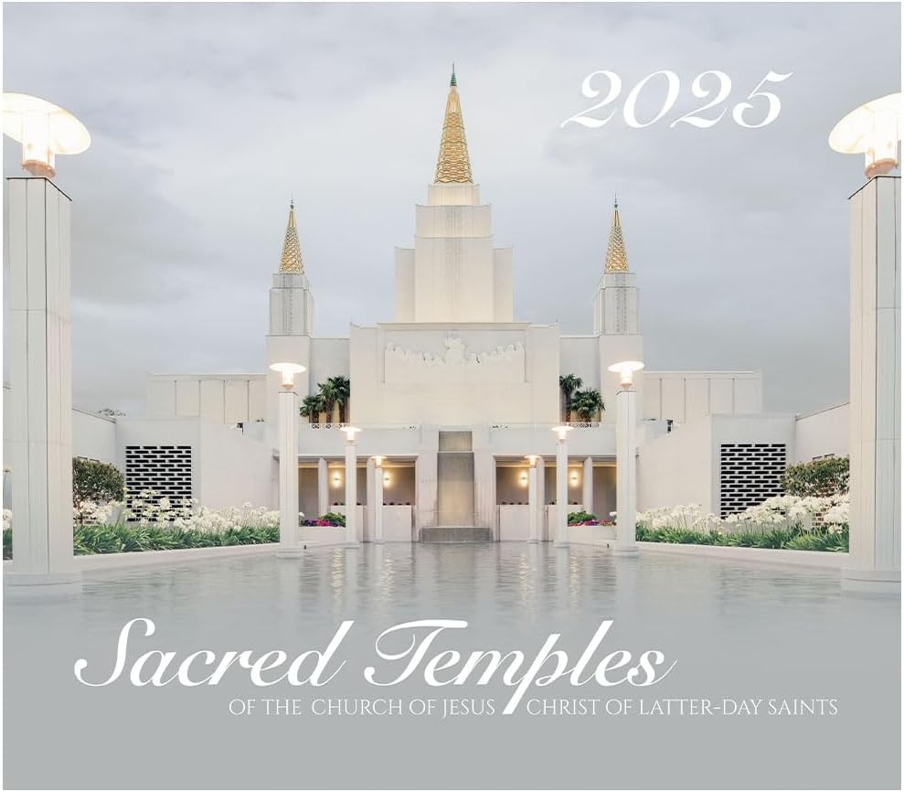 2025 LDS Sacred Temples Wall Calendar With Pictures of Inspiring LDS Temples & Important Dates (2025)
