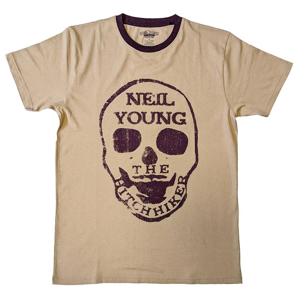 Rock Off officially licensed products Neil Young Hitchhiker Ringer T Shirt XXL