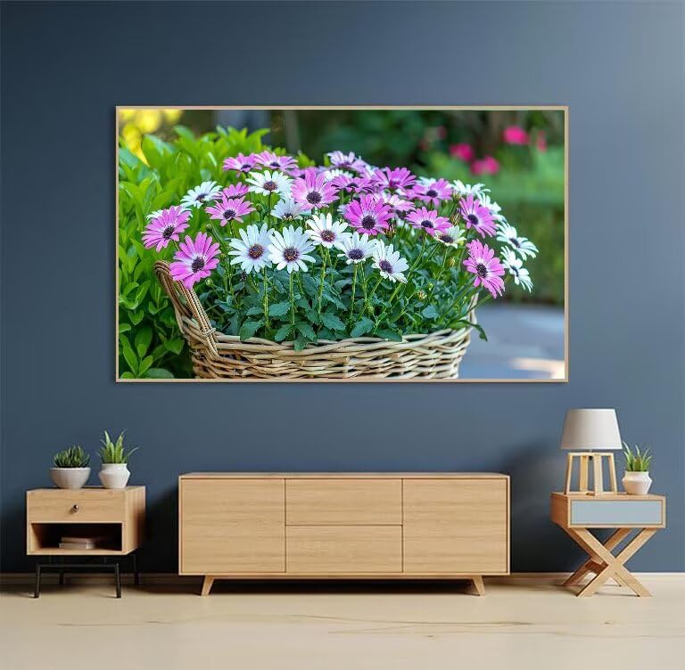 Diamond painting panier de fleurs pour décoration murale salon - 2
