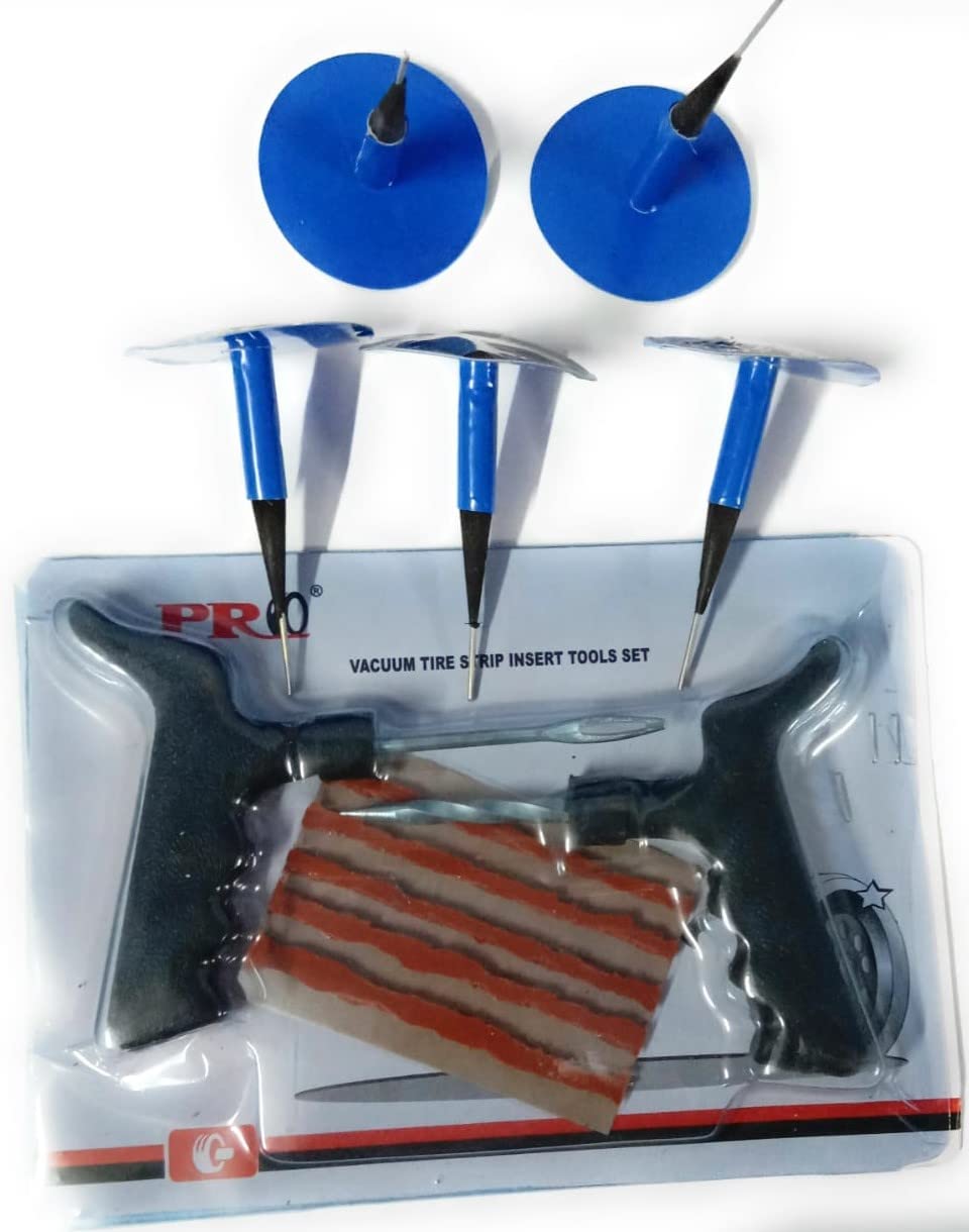 Heavy Tubeless Tyre Puncher Repair Kit with 5 Mushroom Plug Patch Uniplug (9W)-picture-12
