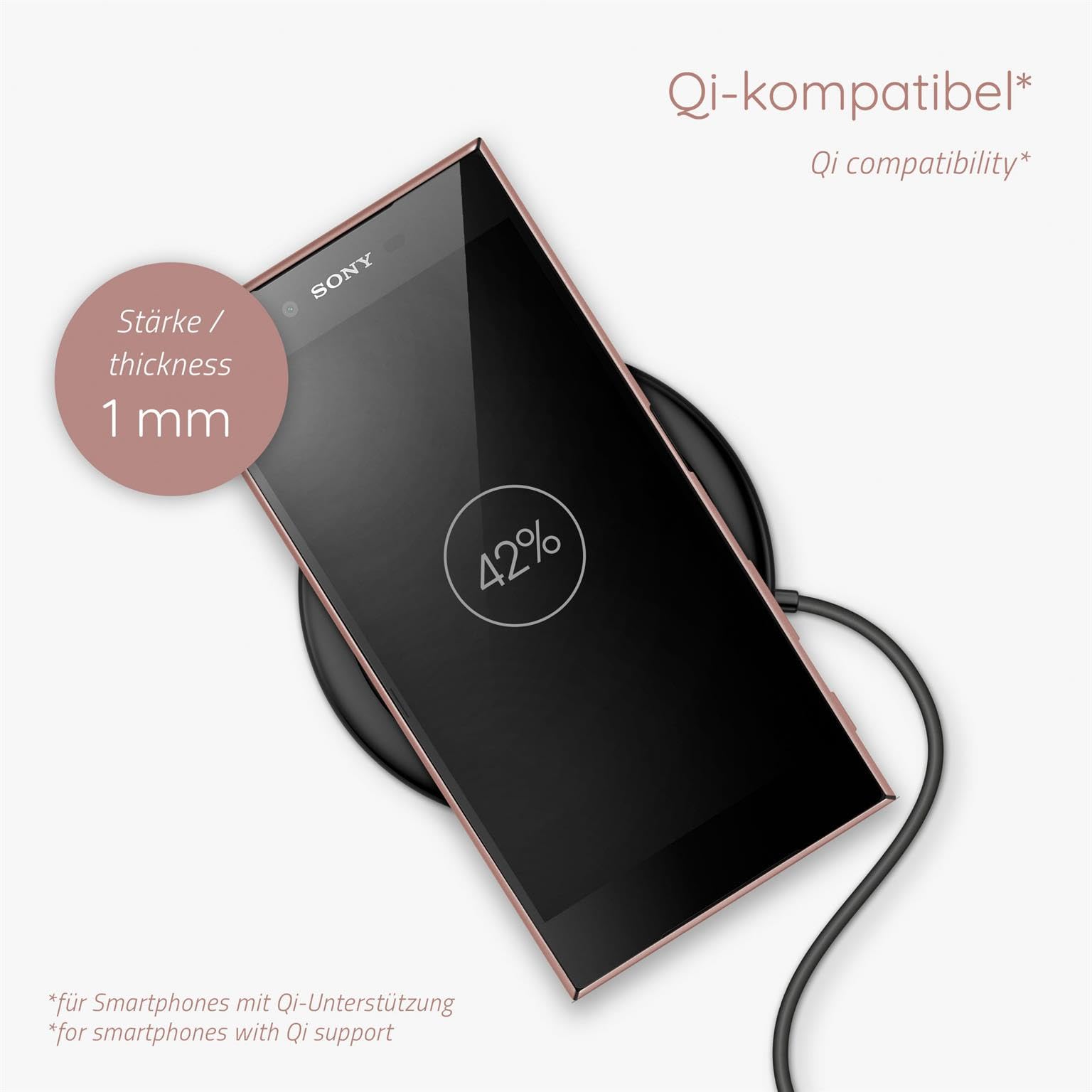 MoEx Set Protezione Per Sony Xperia Z1 | Custodia Silicone Trasparente + Pellicola Vetro | Copertura 360° Antiurto E Antigraffio - 2
