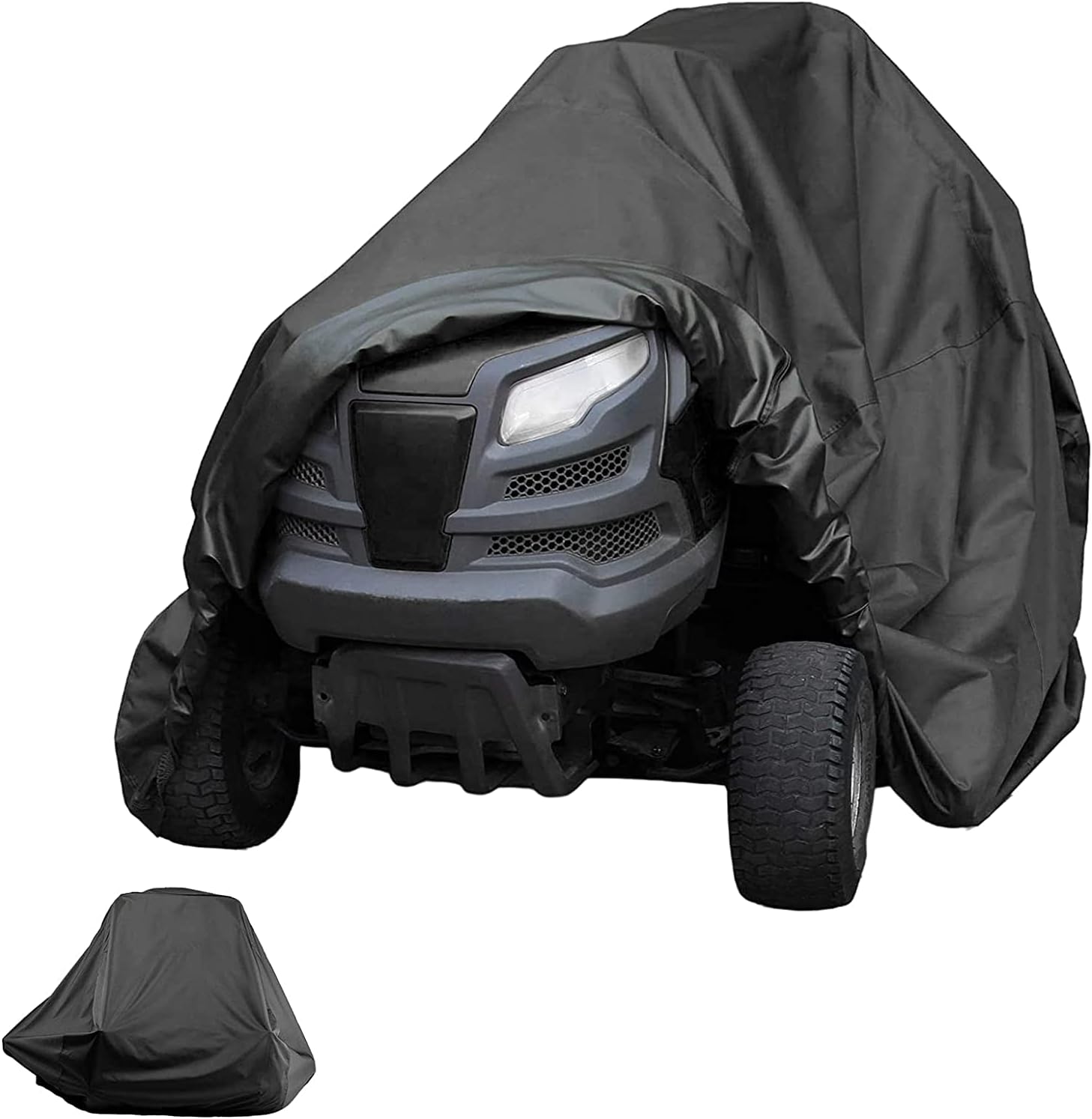 LIYUN Lawn Mower Covers-210D Polyester Fiber Waterproof Protective Cover Garage Dust Cover All Day UV Protection Outdoor and Indoor Black(182x111x116cm)