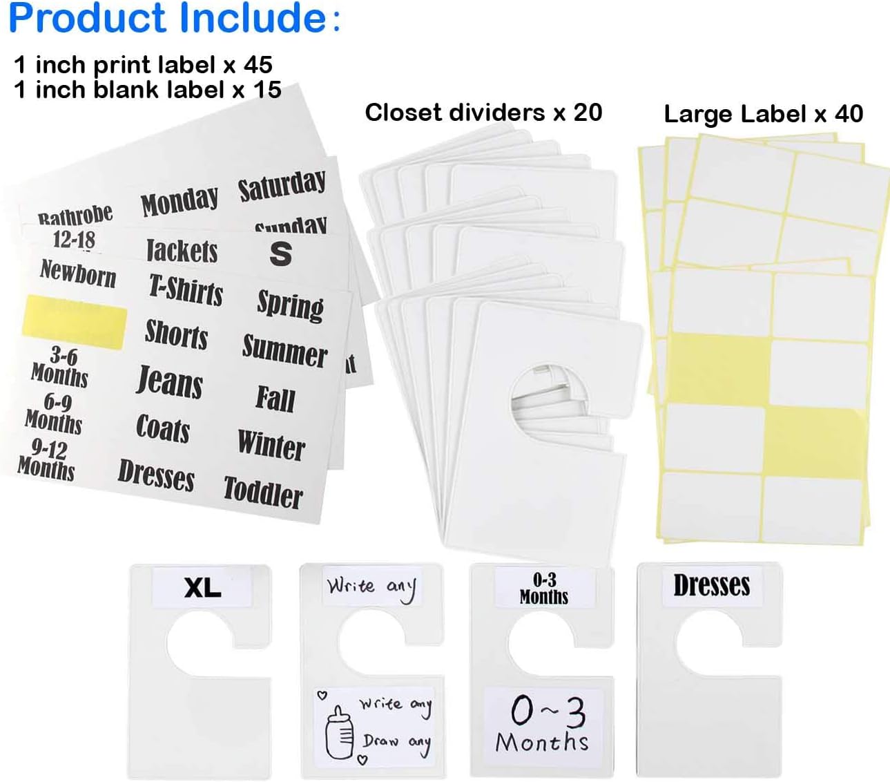 DiriUK 20 Pack Large Closet Clothing Wardrobe Dividers - Image 4