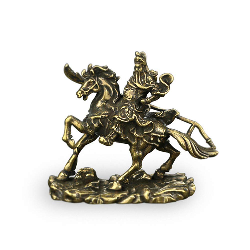 Statue Guan Gong Feng Shui en laiton pour harmoniser le salon