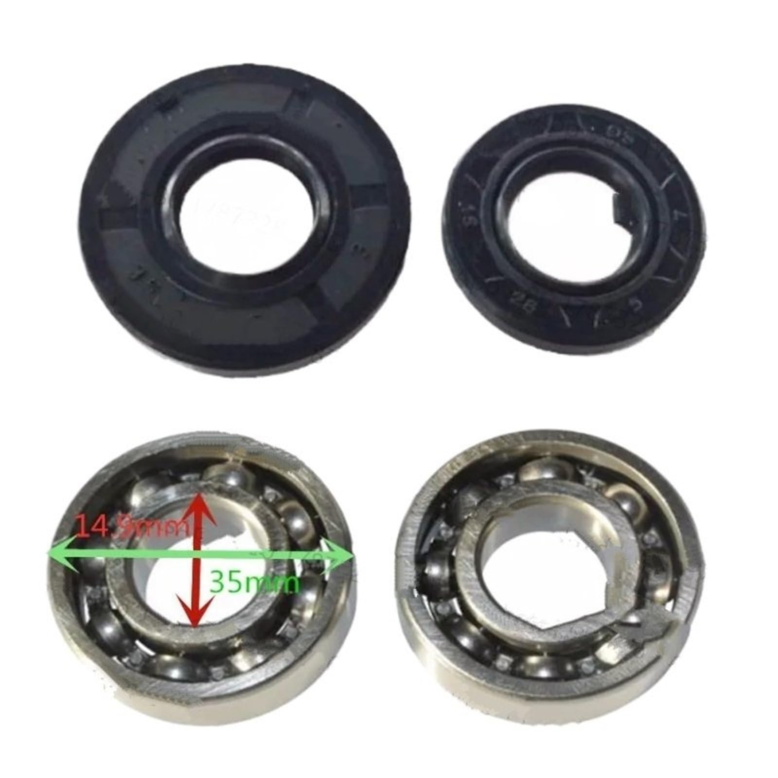 Anillo retén Cigüeñal con junta de sellado de aceite de cojinete para motosierra china 45 52 4500 5200 45CC 52CC ZENOAH G455 G4500 G5200# 848C804202 Retén Aceite Cigüeñal